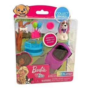NEW Barbie Pet Playset with Beagle Dog Puppy Purple Car